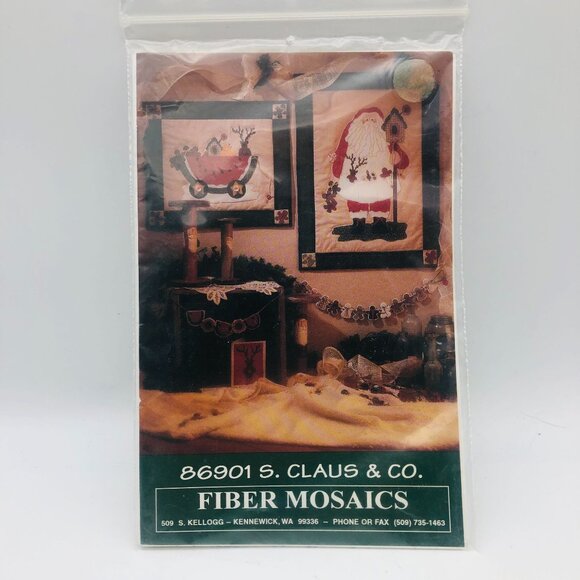 S. Claus & Co Santa Apron Quilt Pattern 86901 Watermelon Cart Fiber Mosaics Wall - Picture 1 of 5